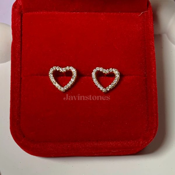 Gold Heart Studs
