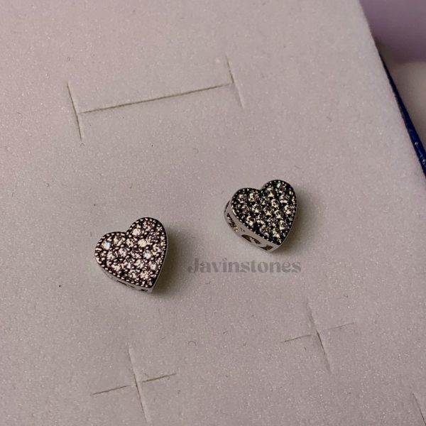 Heart Zircon Studs