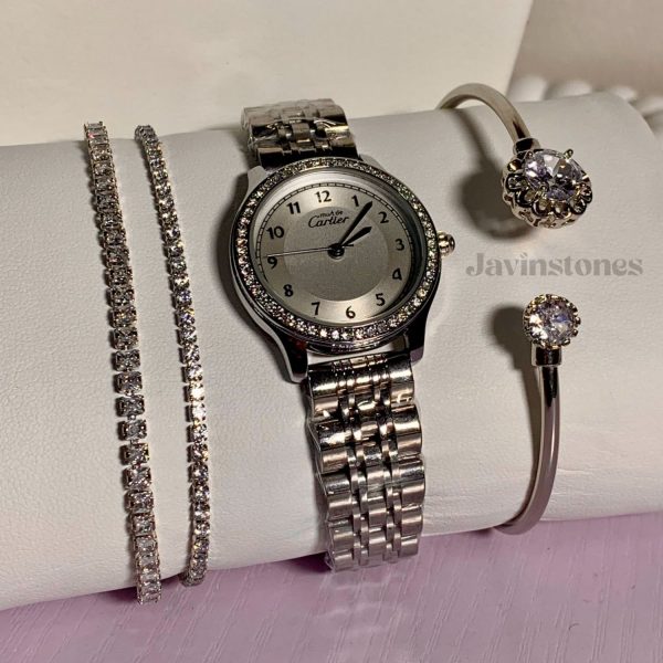 Silver Watch Set