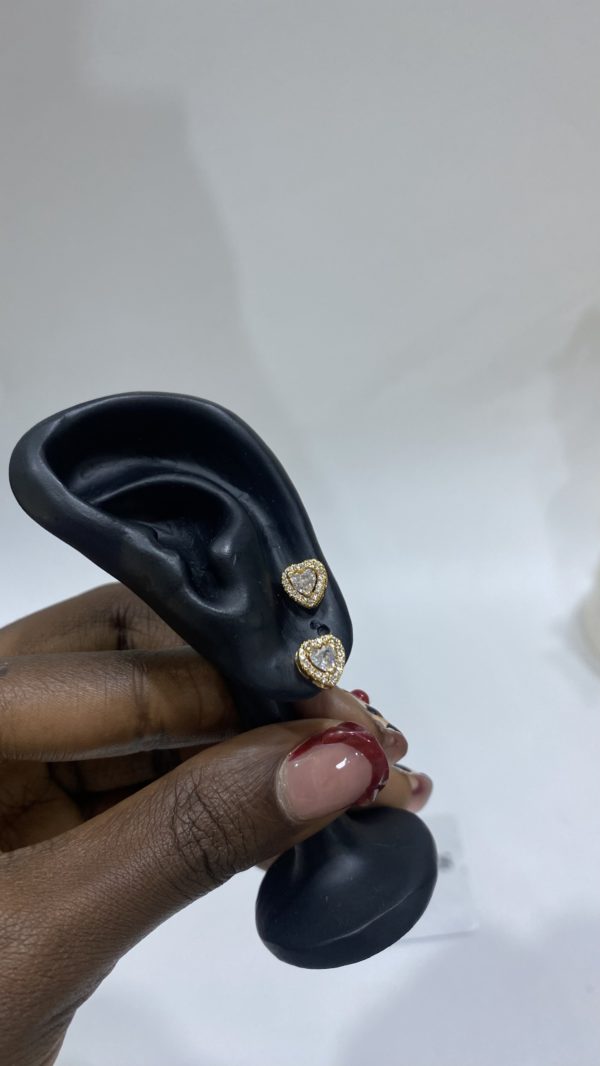 Heart crystal Studs
