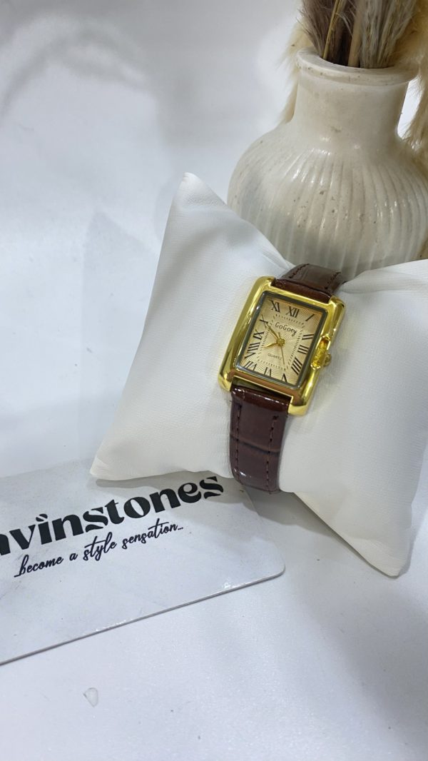 Brown leather watch